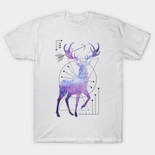 Ethnic deer and space T-Shirt